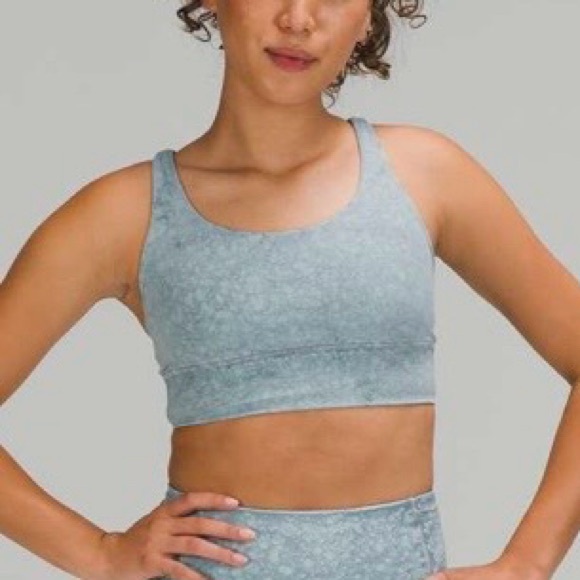 lululemon athletica Other - Lululemon Women’s Energy Bra City Grit White Blue Fog Size 6